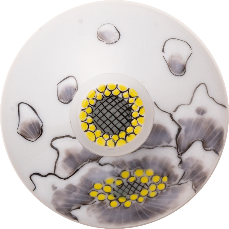 ペア麦酒グラス（無地）　富貴文ブラック＆富貴文ピンク