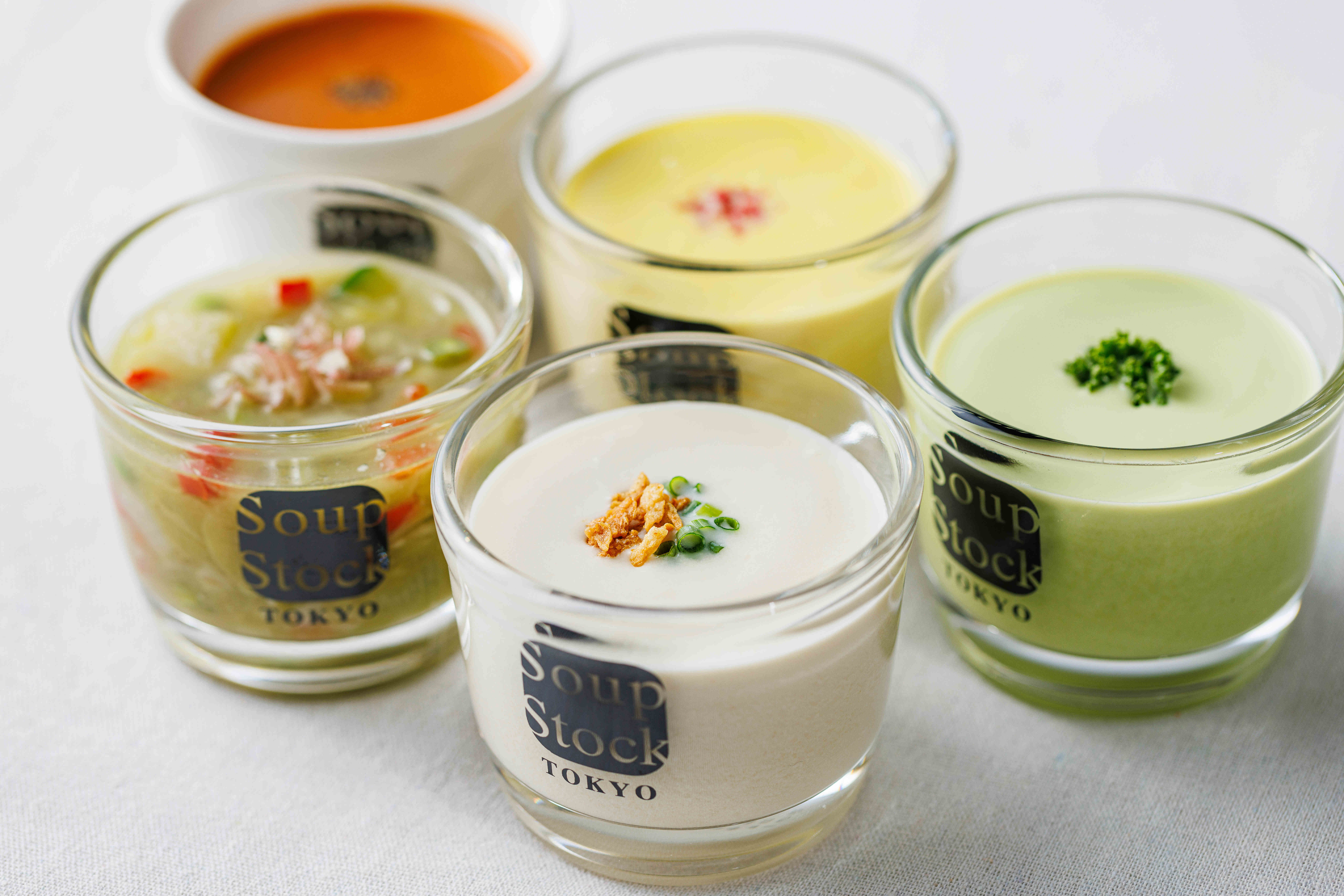夏の冷たいスープセット5個