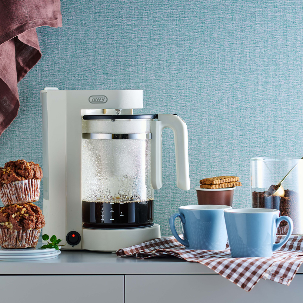 ドリップコーヒーメーカー ペールアクア カラー ドリップ式 蒸らし機能