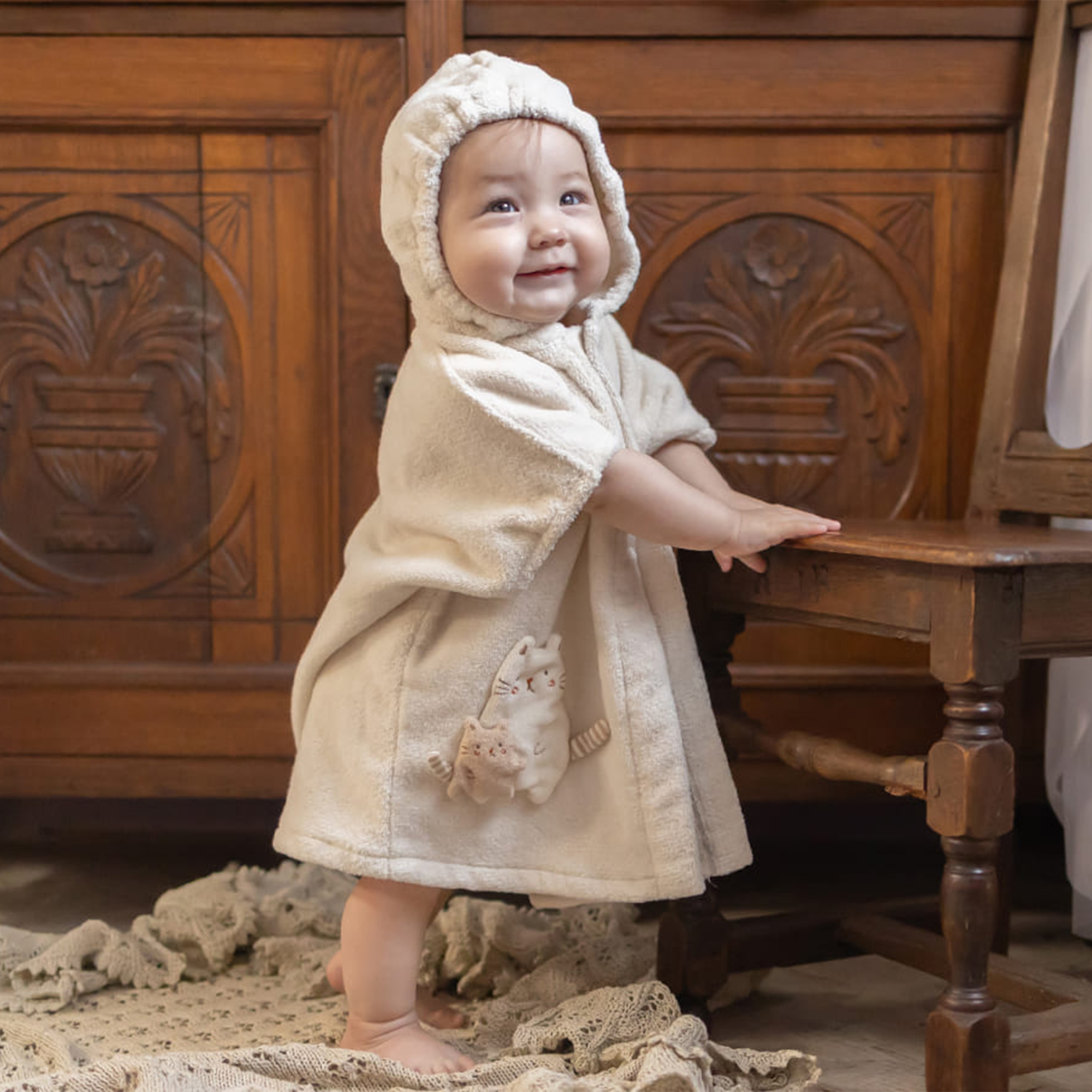 【BOX付】ギフトセット/バスポンチョ&にぎにぎ