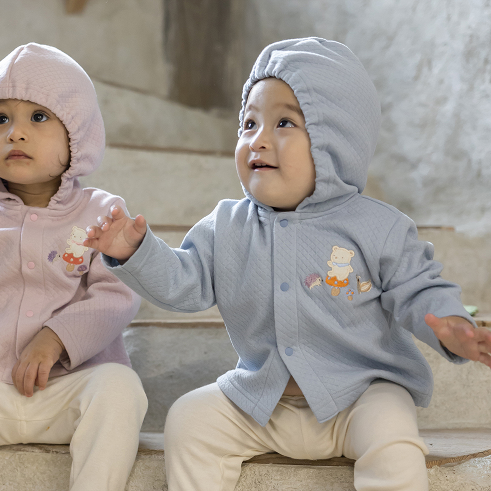 【BOX付ギフト】ギフトセット/パーカー＆ラトル/小さな森