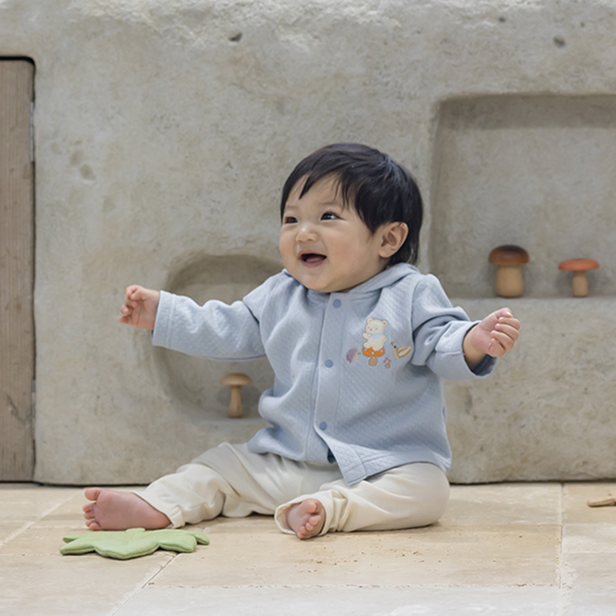 【BOX付ギフト】ギフトセット/パーカー＆ラトル/小さな森