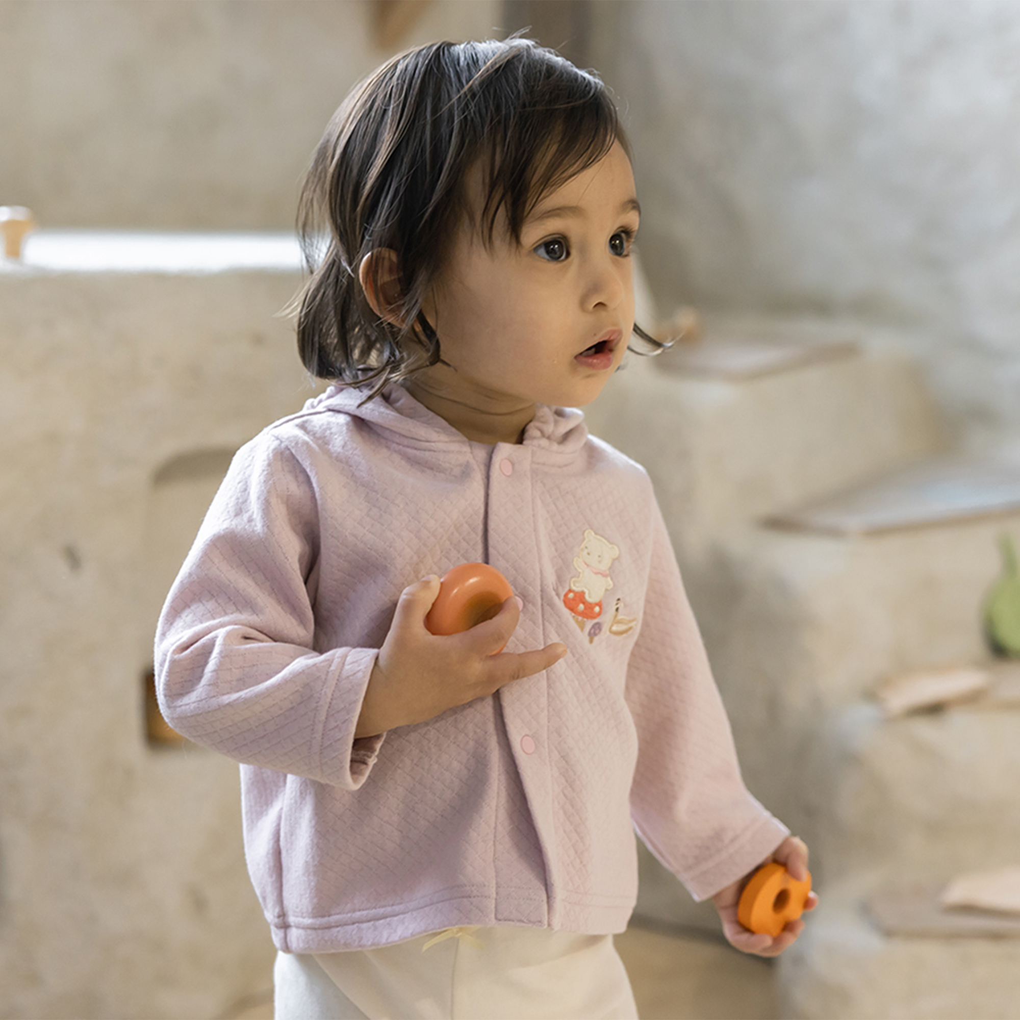 【BOX付ギフト】ギフトセット/パーカー＆ラトル/小さな森