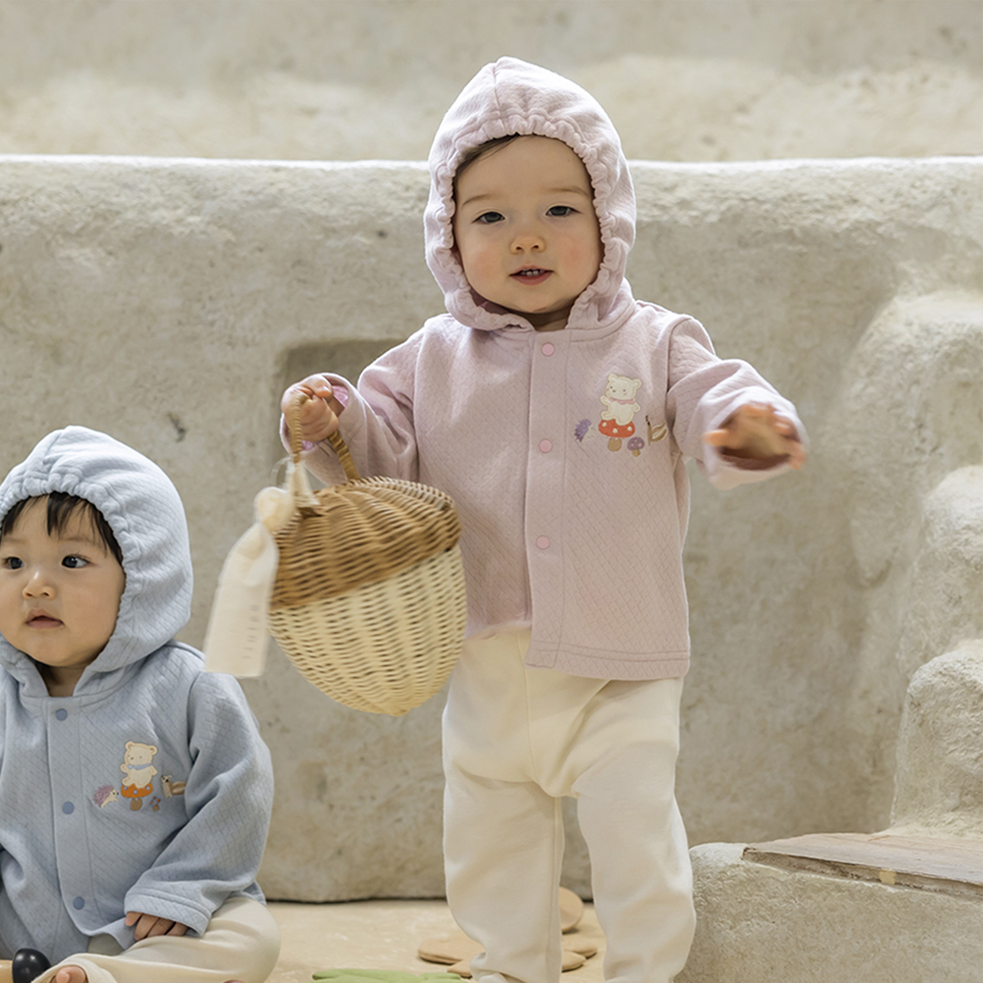 【BOX付ギフト】ギフトセット/パーカー＆ラトル/小さな森