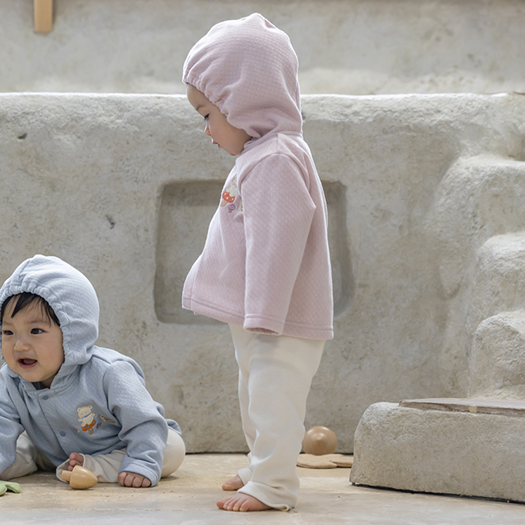 【BOX付ギフト】ギフトセット/パーカー＆ラトル/小さな森