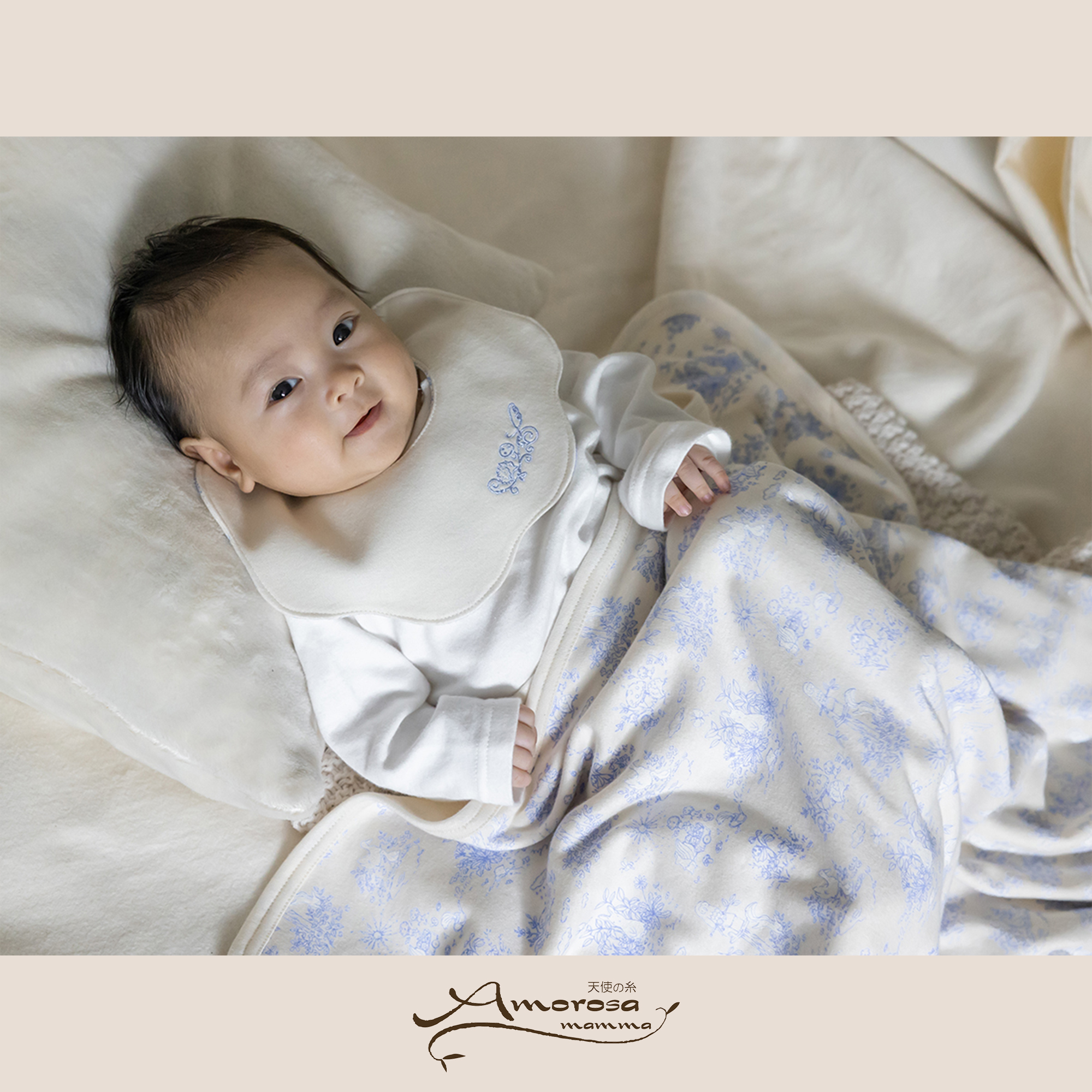 【BOX付ギフト】ギフトセット/ブランケット＆スタイ/フレンチガーデン