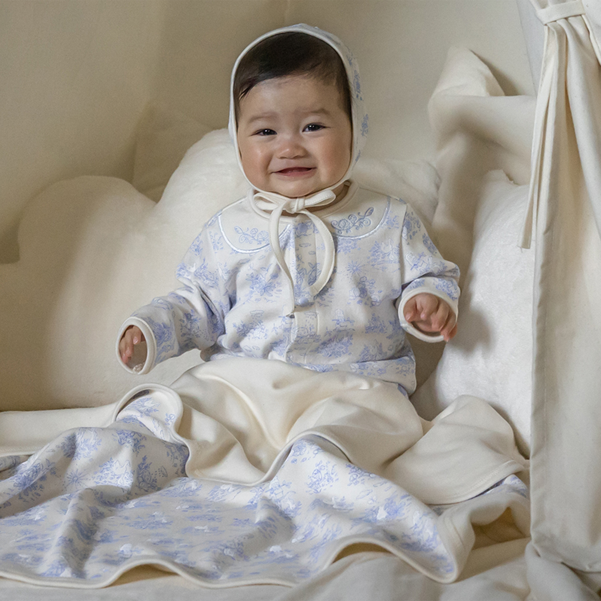 【BOX付ギフト】ギフトセット/ブランケット＆スタイ/フレンチガーデン