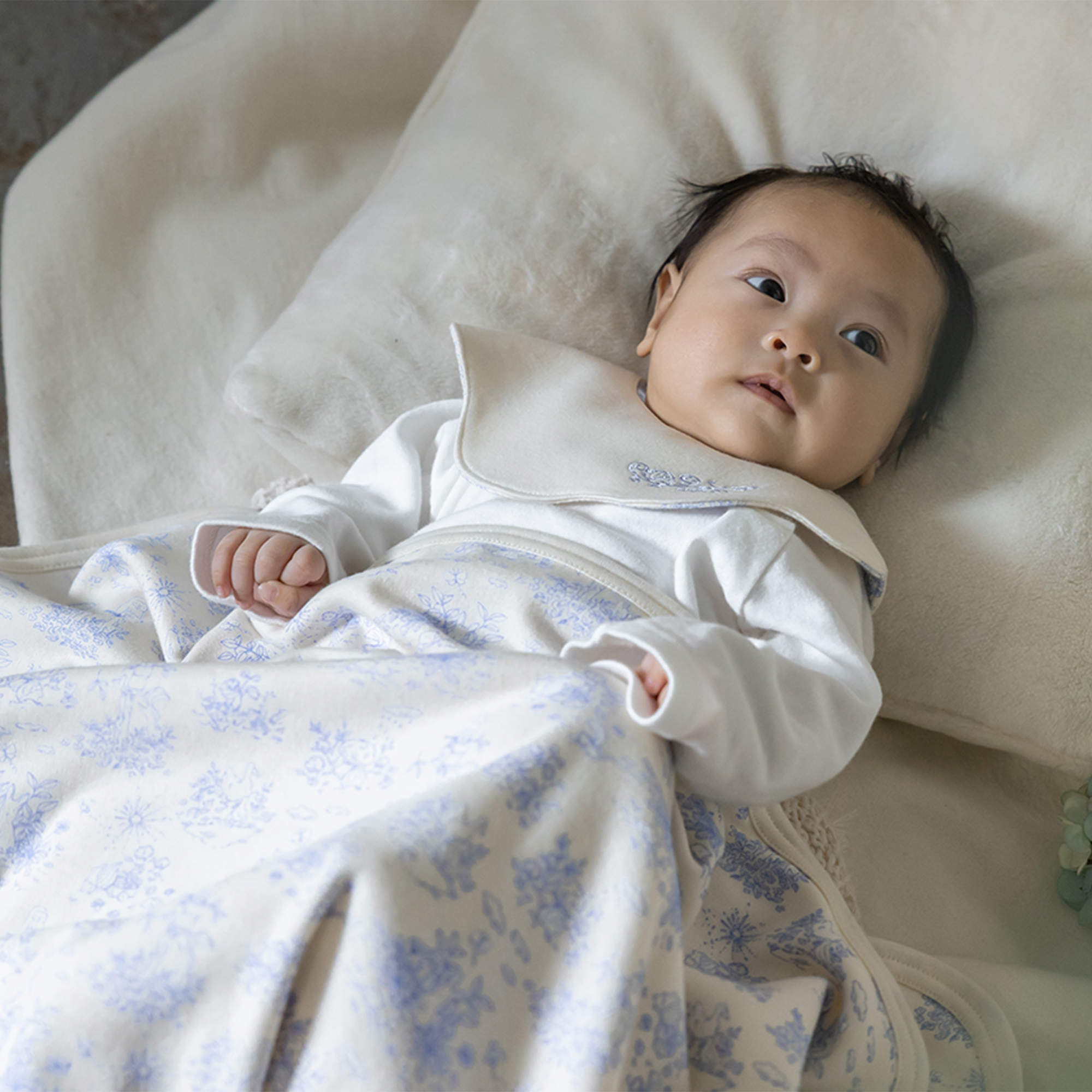 【BOX付ギフト】ギフトセット/ブランケット＆スタイ/フレンチガーデン