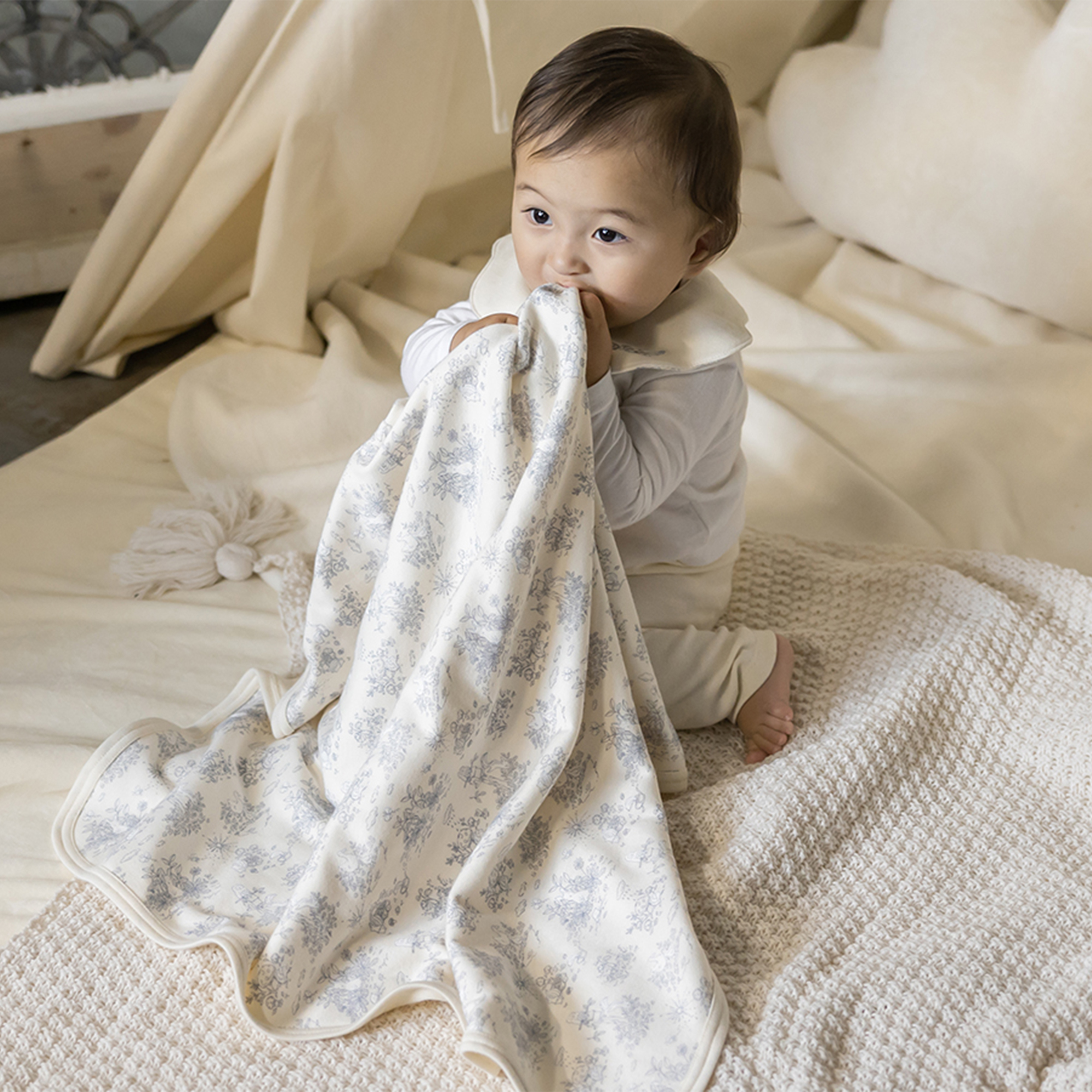 【BOX付ギフト】ギフトセット/ブランケット＆スタイ/フレンチガーデン