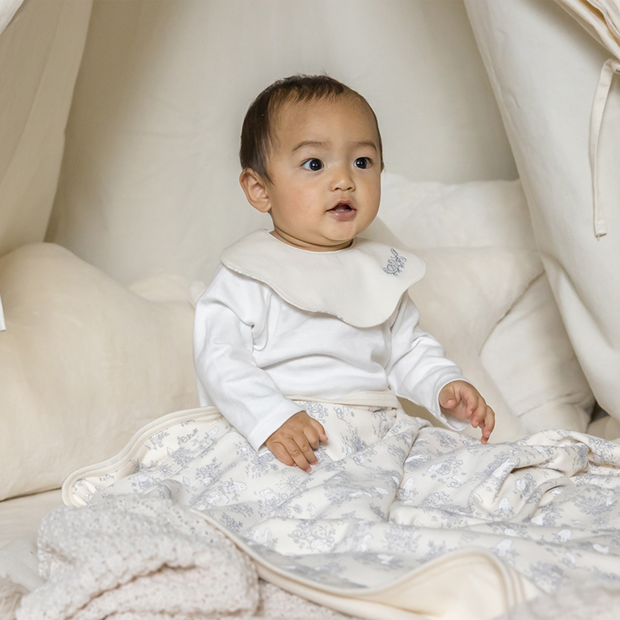 【BOX付ギフト】ギフトセット/ブランケット＆スタイ/フレンチガーデン