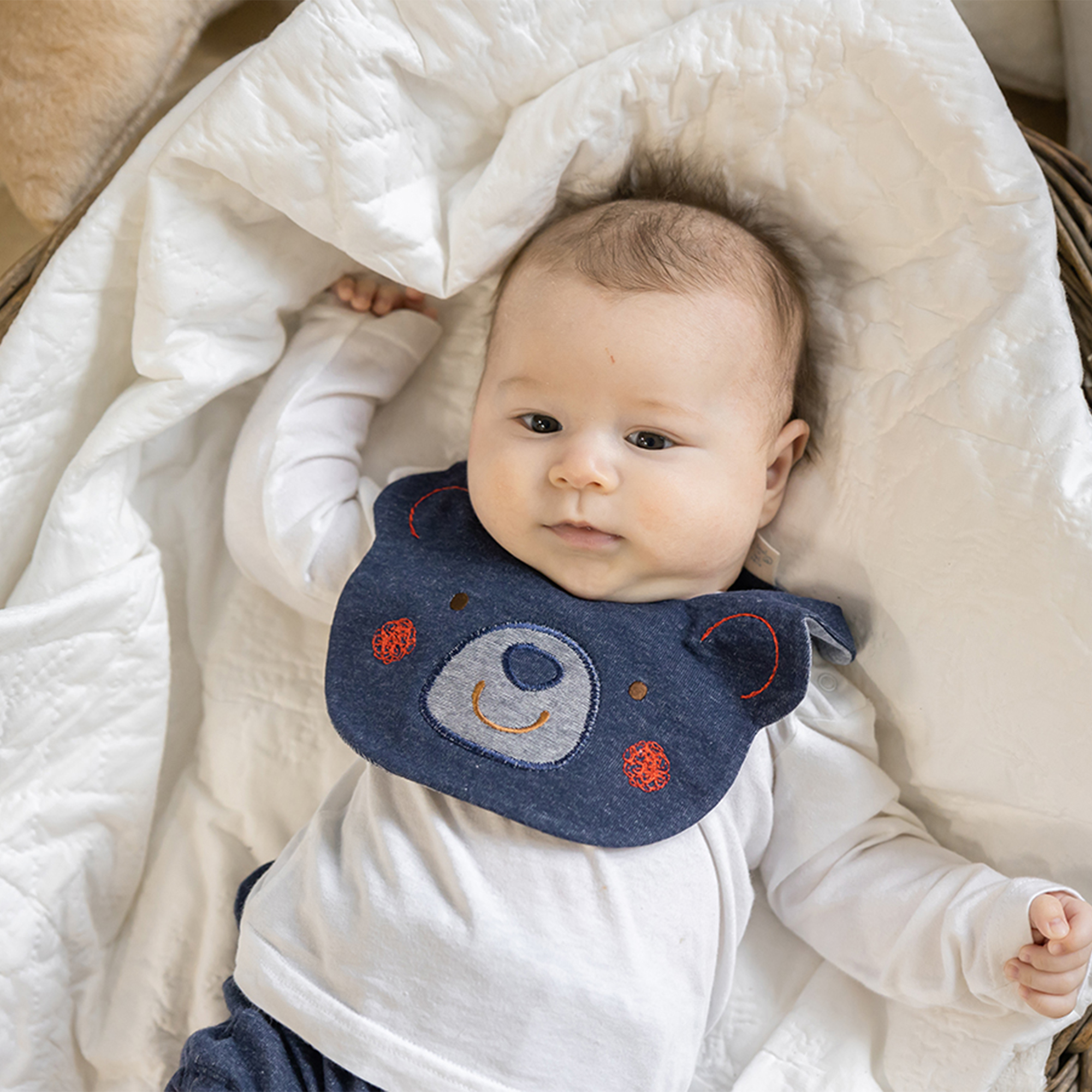 【BOX付ギフト】ギフトセット/スタイ＆オーバーパンツ/デニム