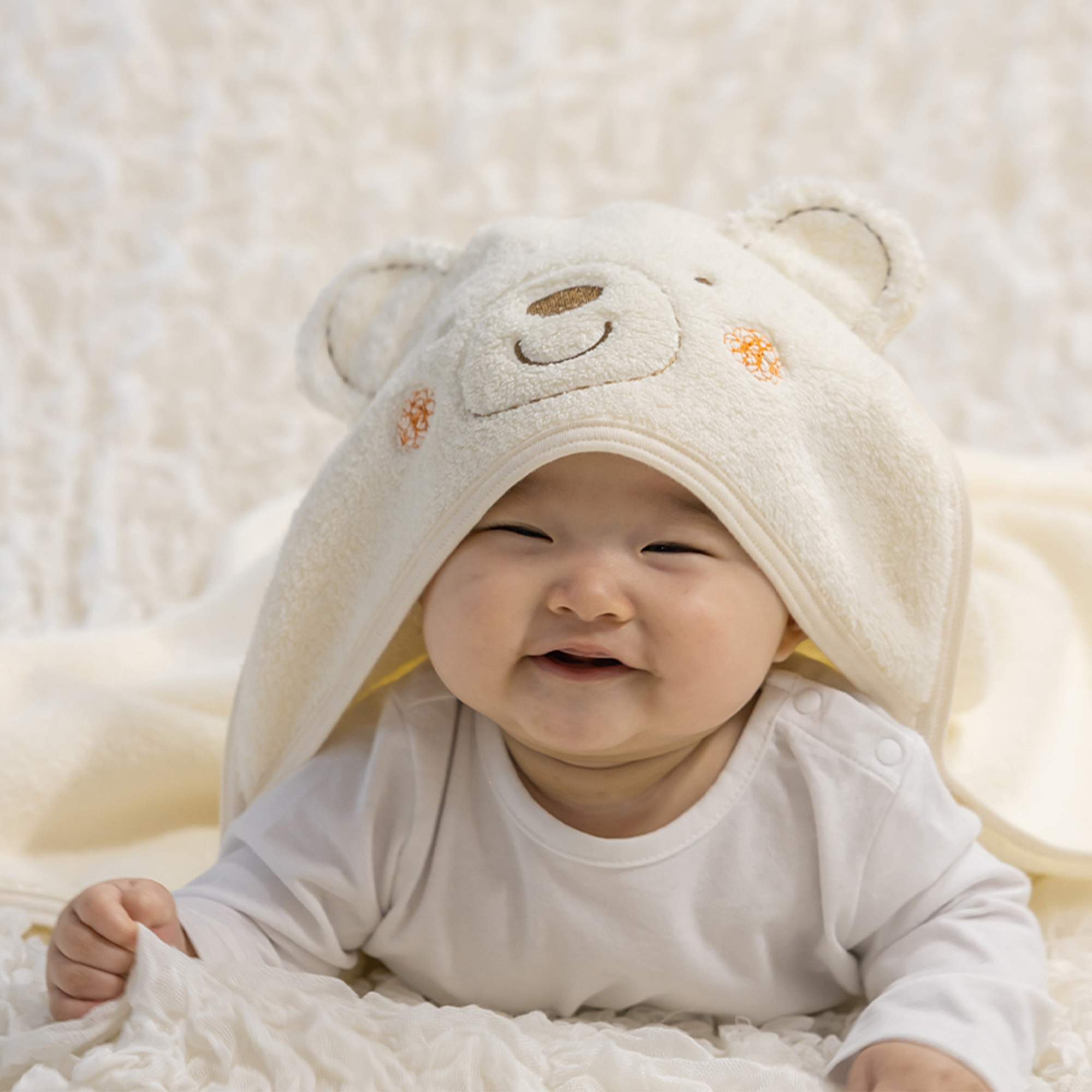 【BOX付ギフト】ギフトセット/おくるみ＆ラトル/もこもこ