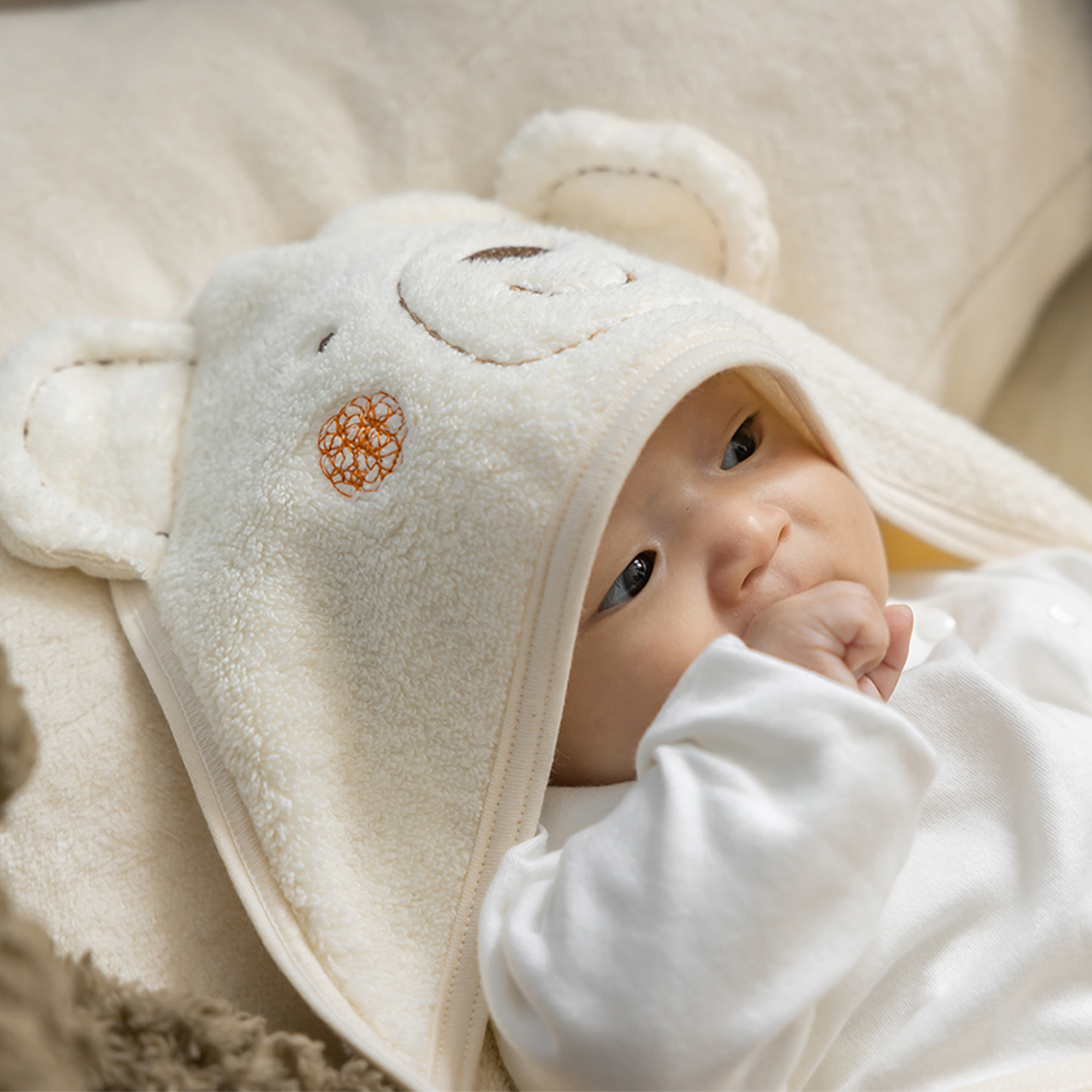 【BOX付ギフト】ギフトセット/おくるみ＆ラトル/もこもこ