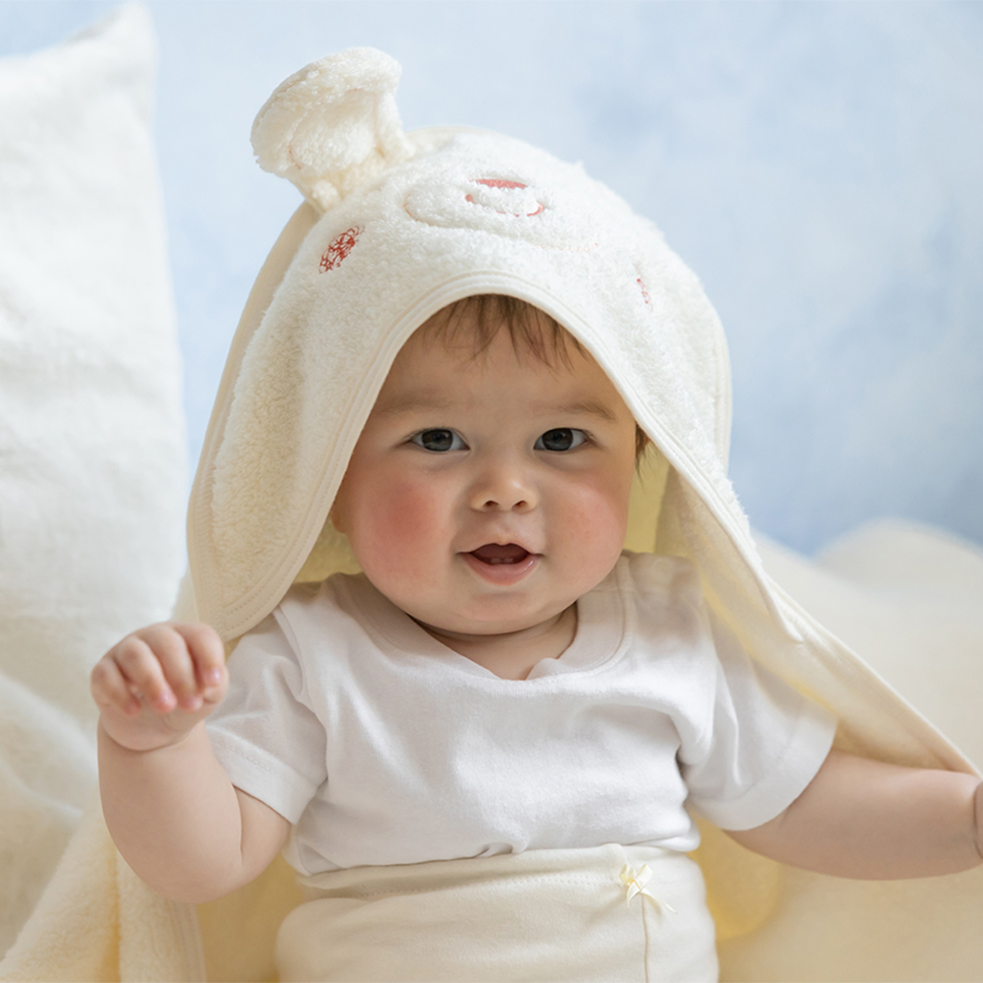 【BOX付ギフト】ギフトセット/おくるみ＆ラトル/もこもこ