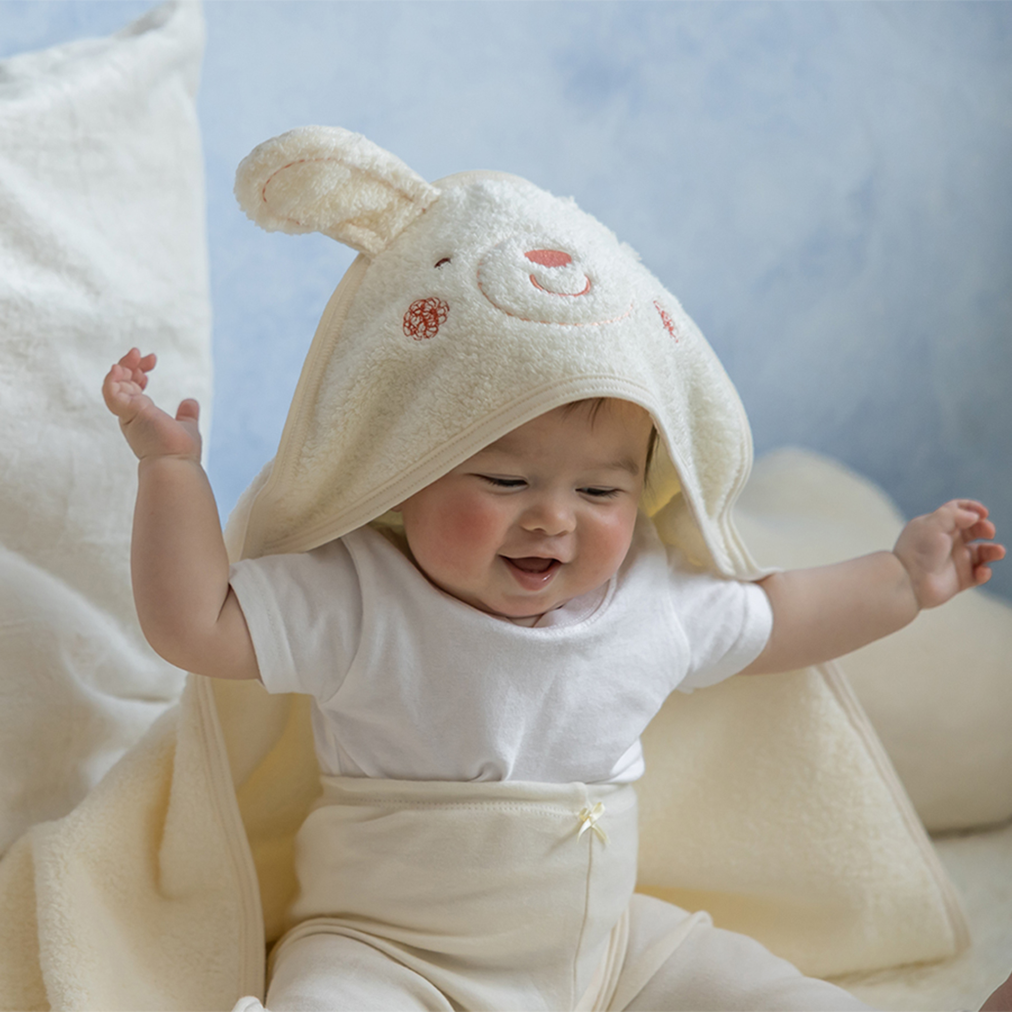 【BOX付ギフト】ギフトセット/おくるみ＆ラトル/もこもこ