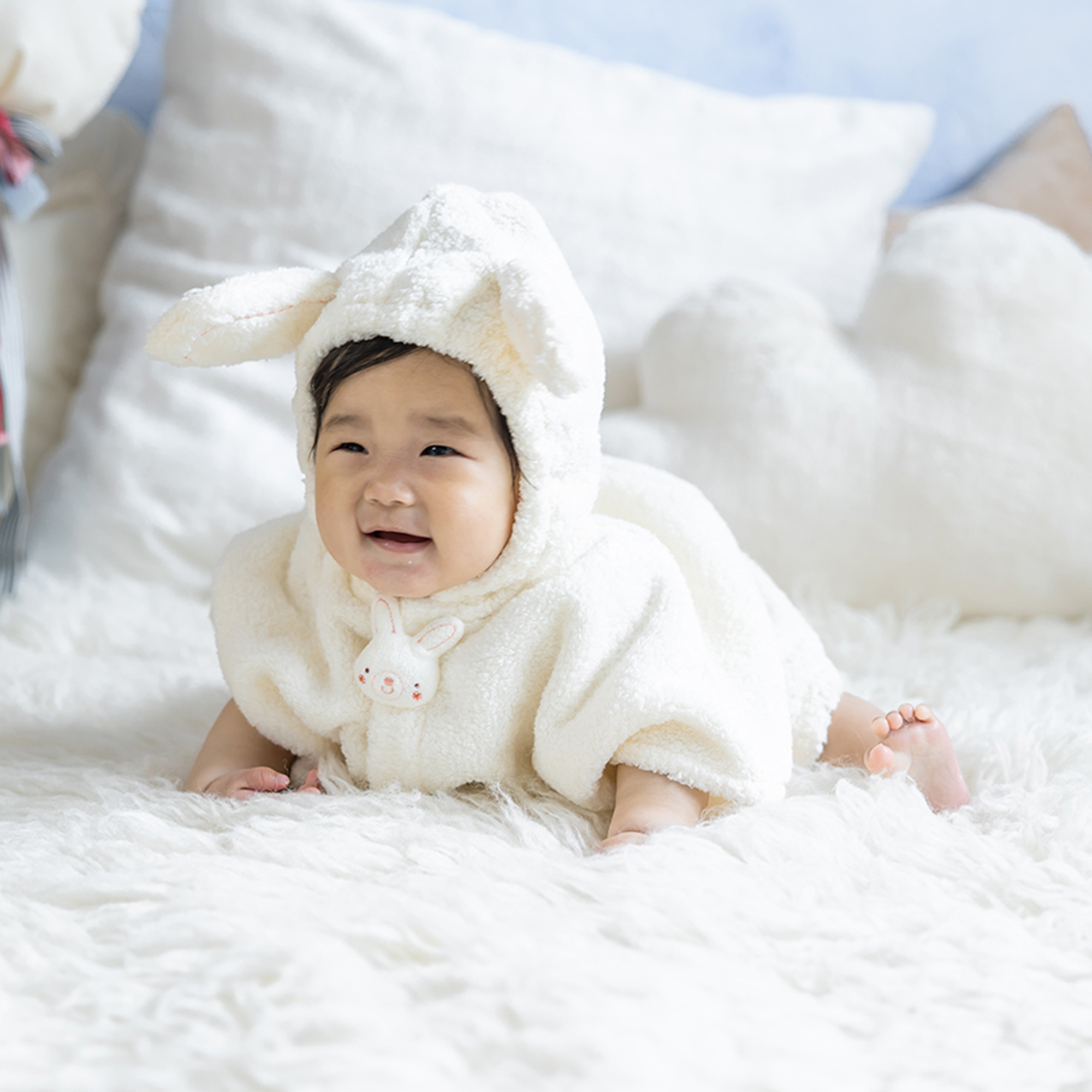 【BOX付ギフト】ギフトセット/バスポンチョ＆ラトル/もこもこ