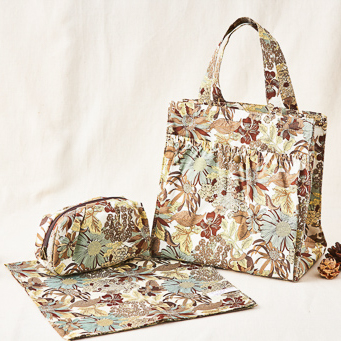 ハンカチ・ポーチ・ランチトート（イエロー）