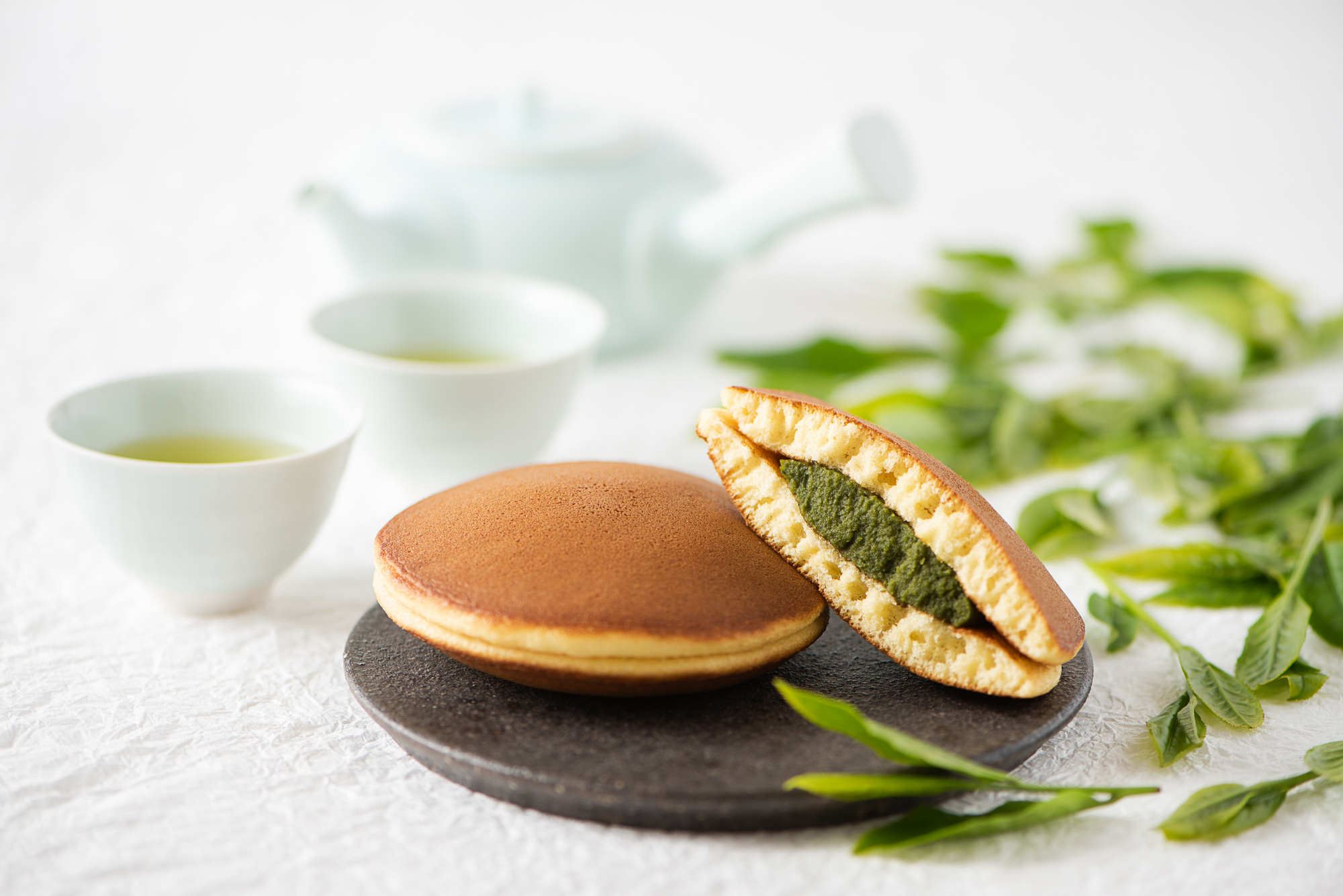 新茶あんと小豆あんのどら焼き味わいセット＋お茶2種付