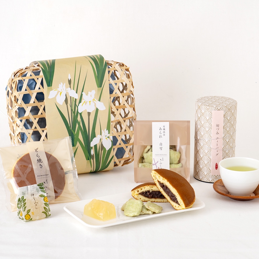 竹籠　新茶ギフト