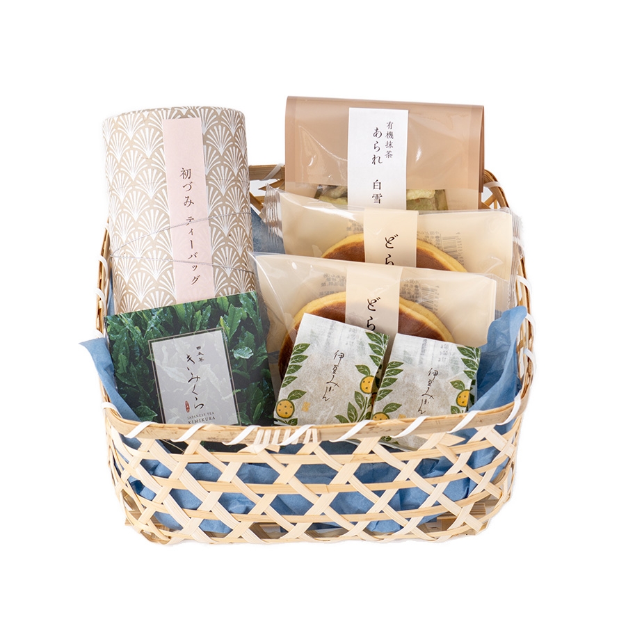 竹籠　新茶ギフト