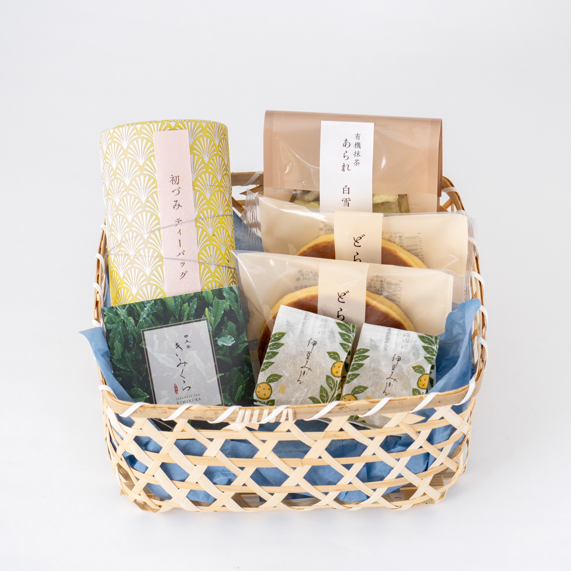 竹籠　新茶ギフト