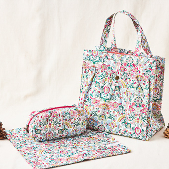 ハンカチ・ポーチ・ランチトート（レッド）