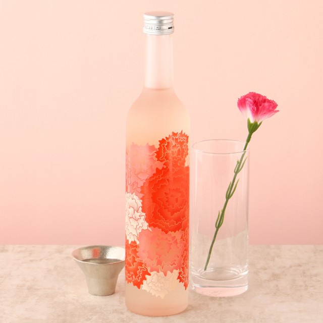 花束のようなお酒 ブーケボトル -日本酒- カーネーション付き