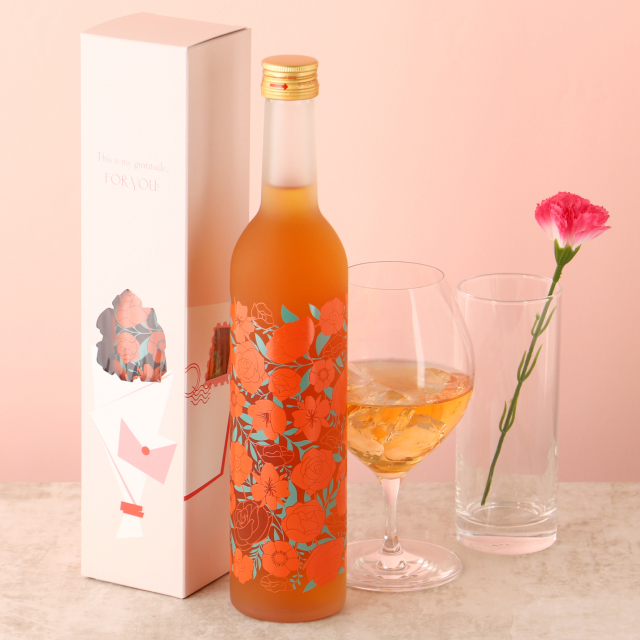 フラワーブーケ-梅酒- カーネーション付き