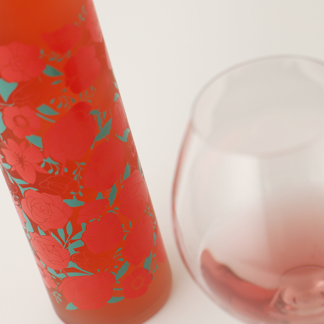 フラワーブーケ -ロゼワイン- カーネーション付き