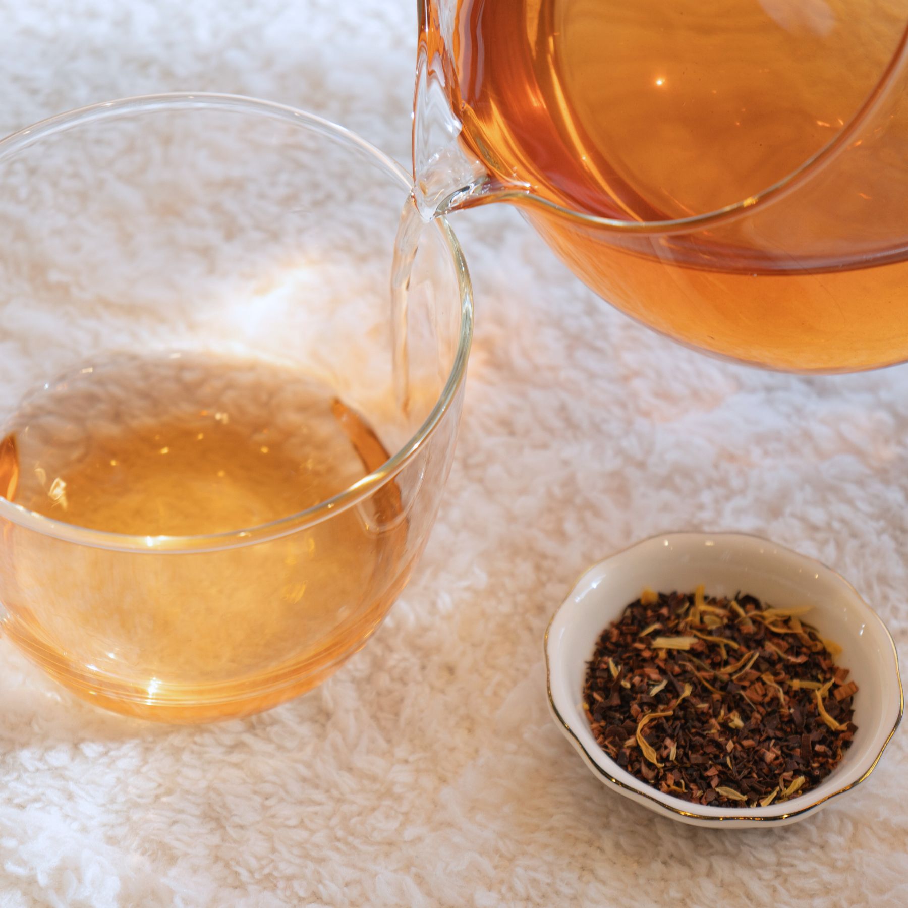 母の日限定 ティーギフトボックス ハーブティー3種×2包とオリジナルロゴ巾着