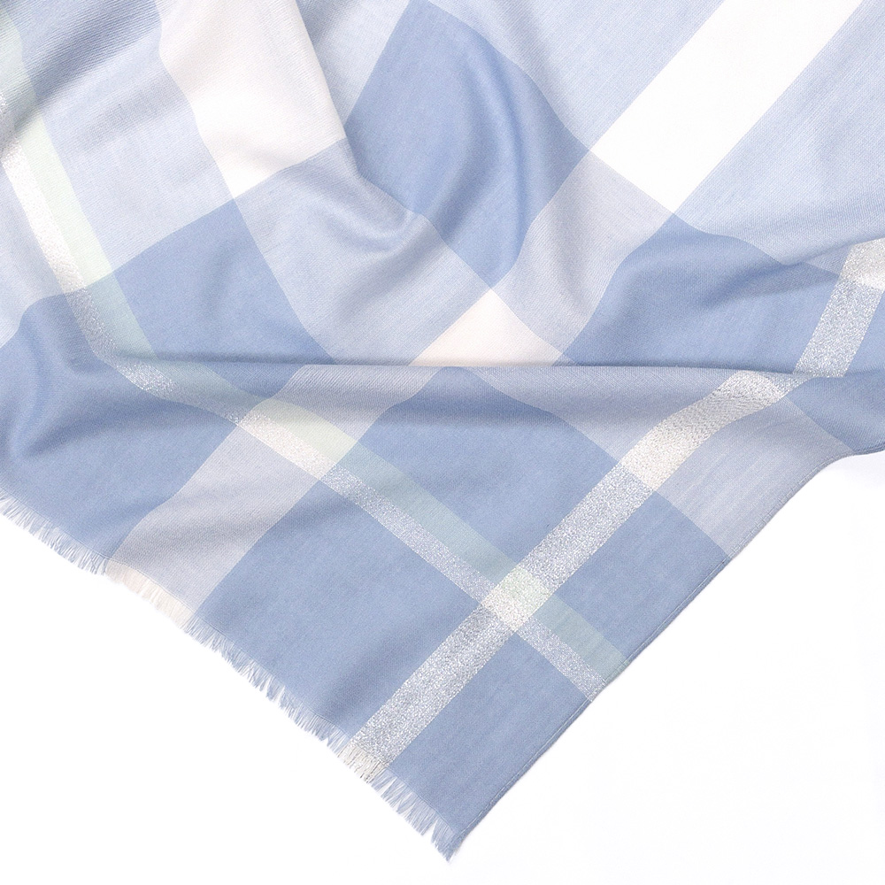 春色パステルラメチェックサマーストール