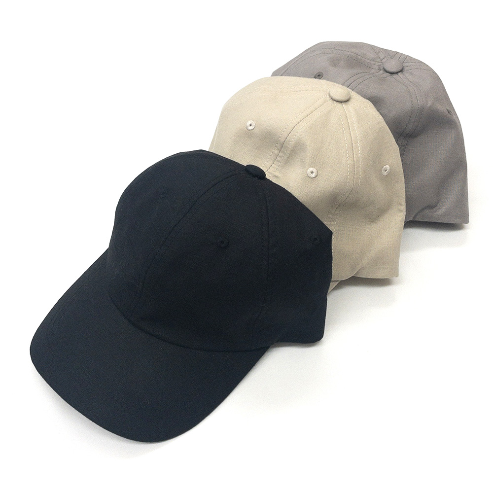 爽やかな素材感のシンプルリネンCAP