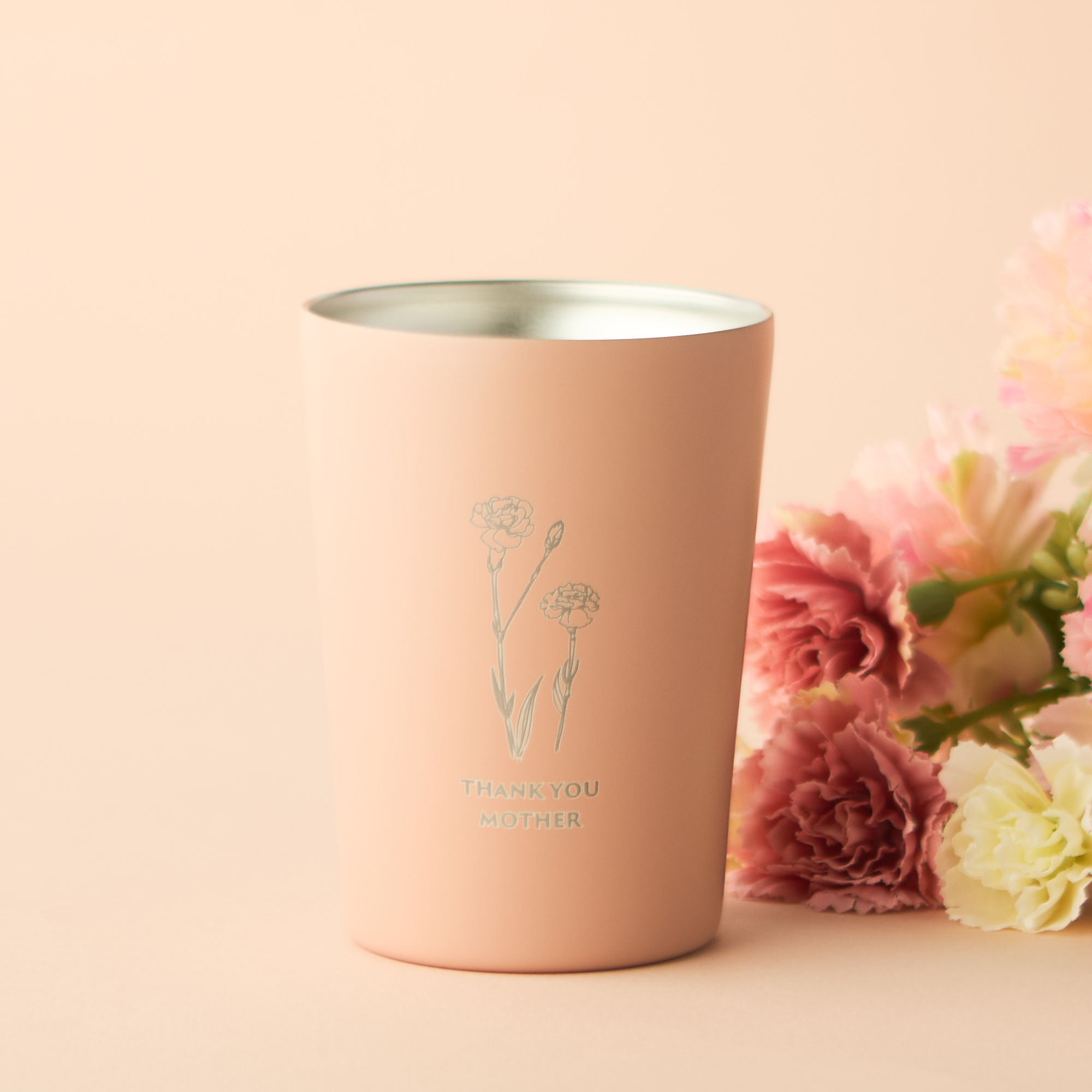 【母の日限定】母の日メッセージ入りタンブラーとお花のチョコレートセット