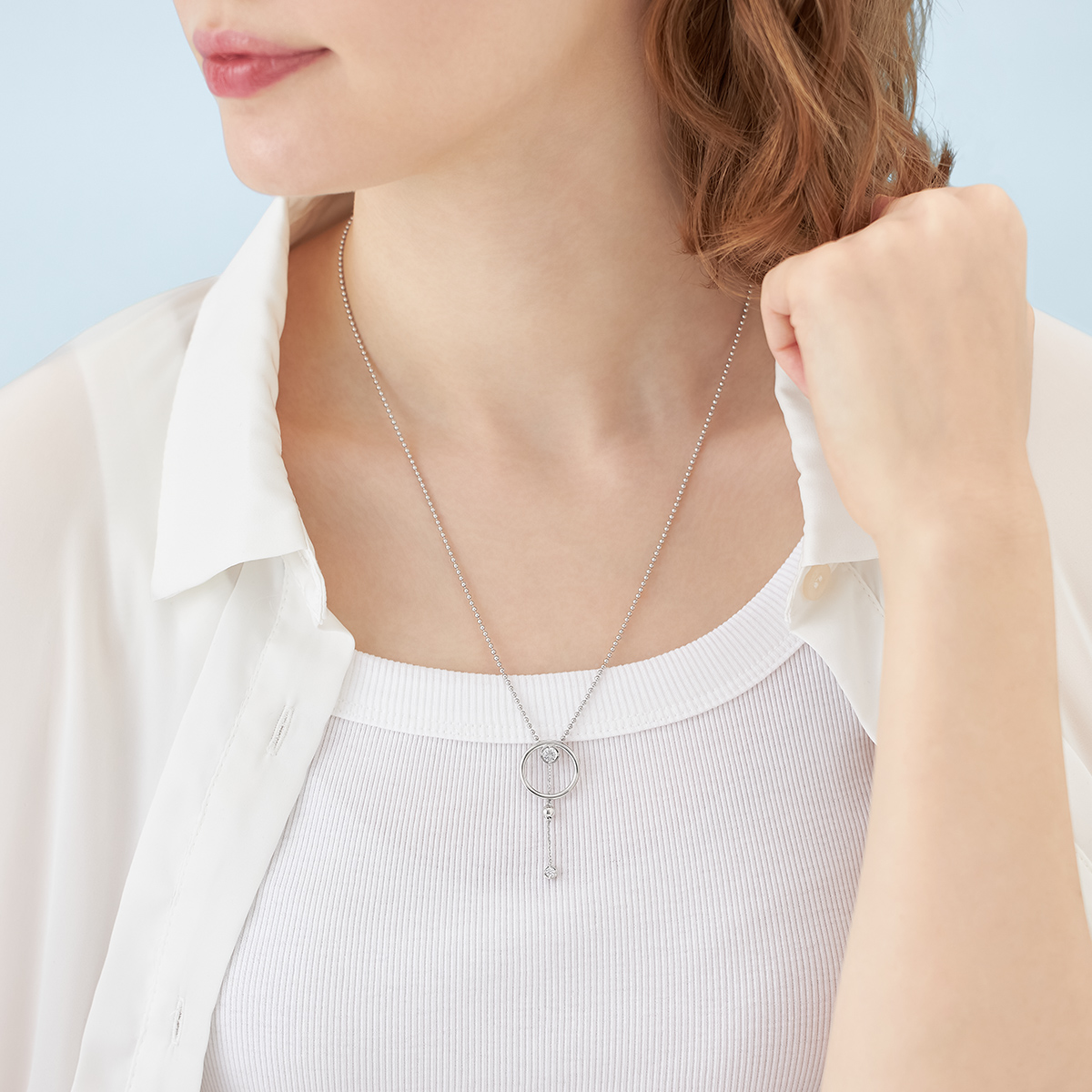 【限定ジュエリーポーチ付/Early Summer Collection】シルバー ネックレス