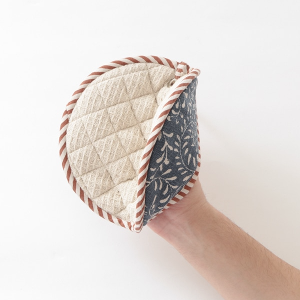 スラブコットンプリント ラウンドミトン