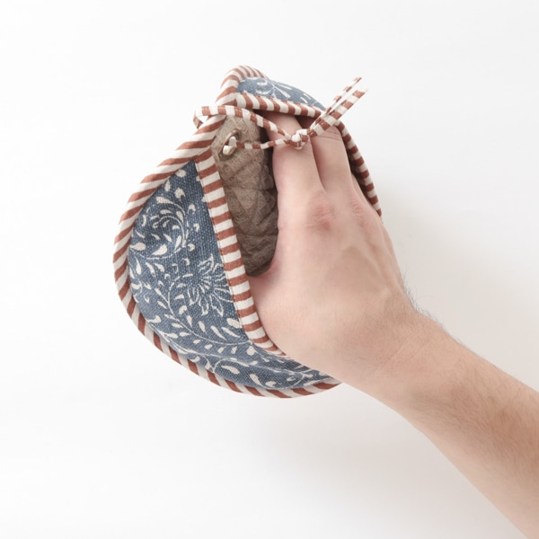 スラブコットンプリント ラウンドミトン