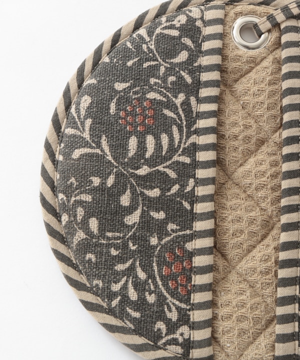 スラブコットンプリント ラウンドミトン