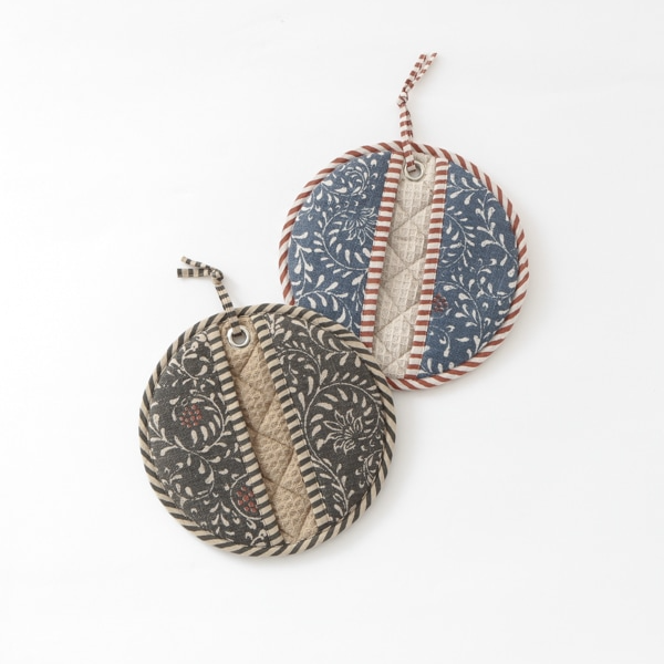 スラブコットンプリント ラウンドミトン