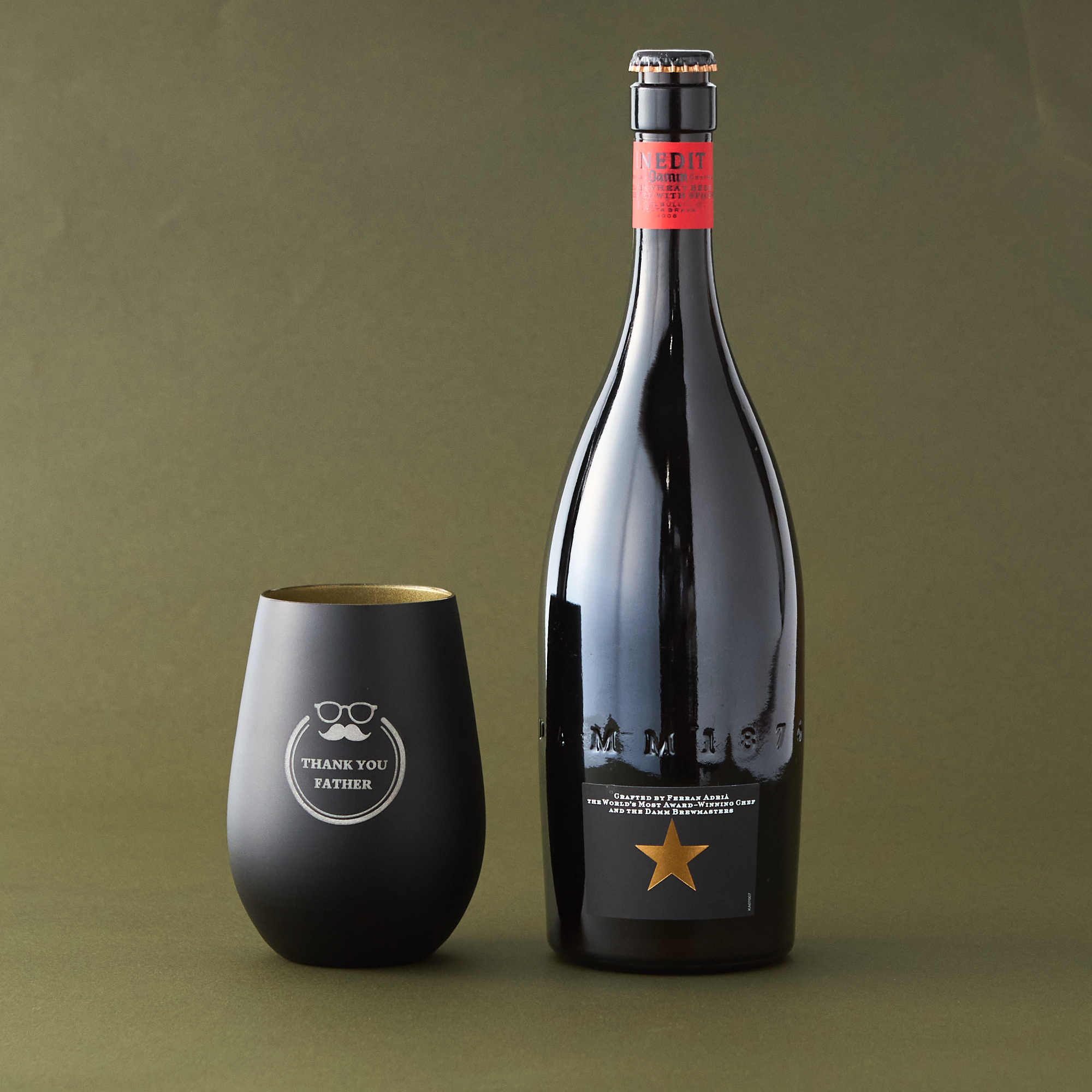 【父の日限定】父の日メッセージ入りメタルカラータンブラーと究極のビールのギフトセット