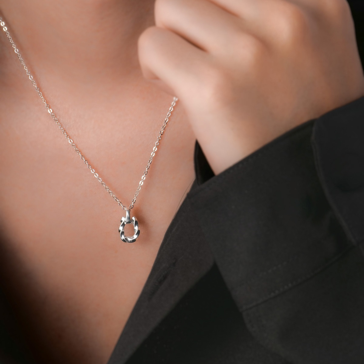 Twist Horseshoe Necklace S925