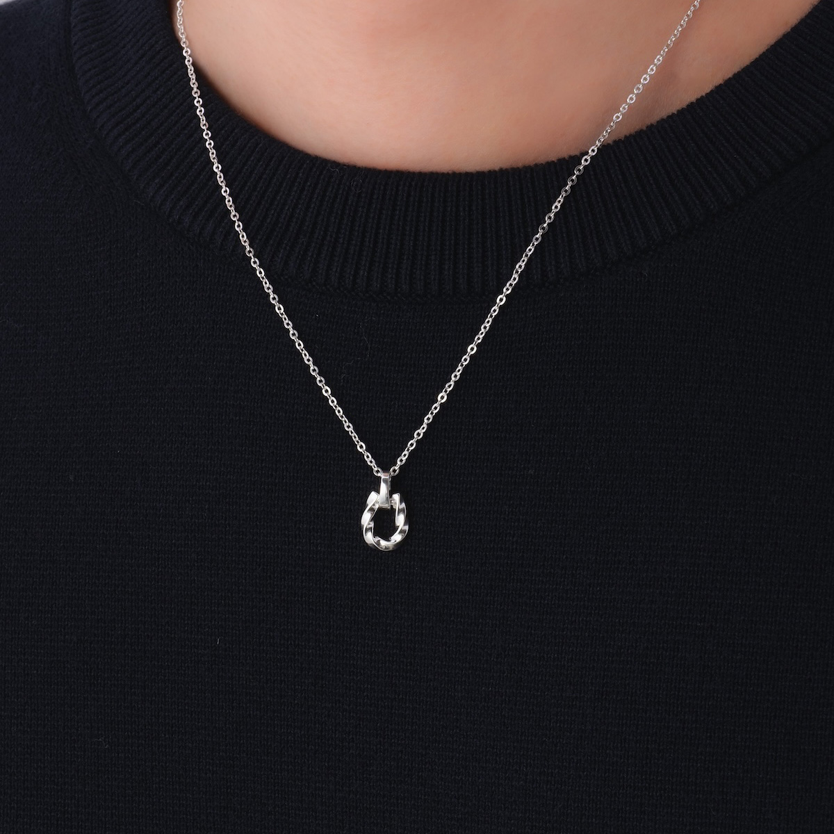 Twist Horseshoe Necklace S925