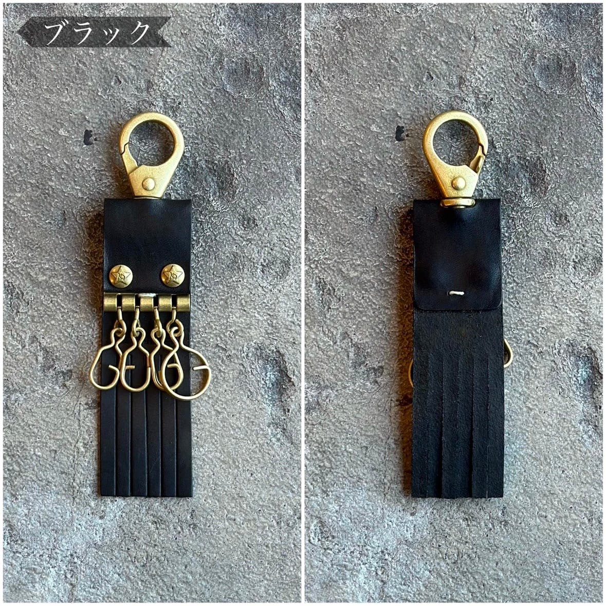 4連キーリング el calamar カウハイド【日本製】