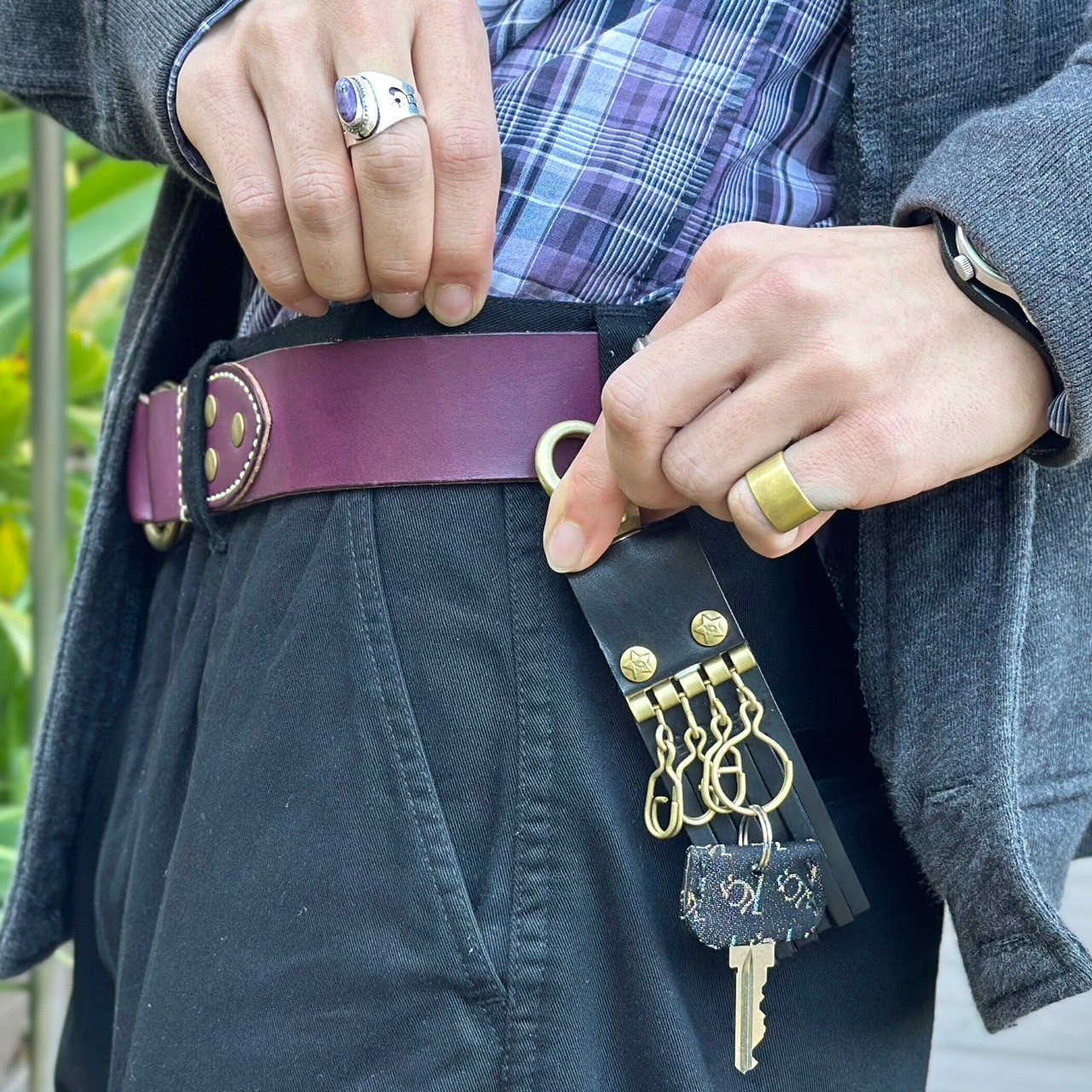 4連キーリング el calamar カウハイド【日本製】