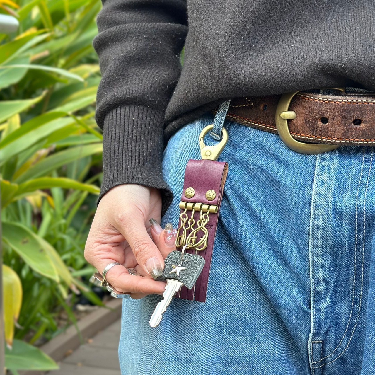 4連キーリング el calamar カウハイド【日本製】