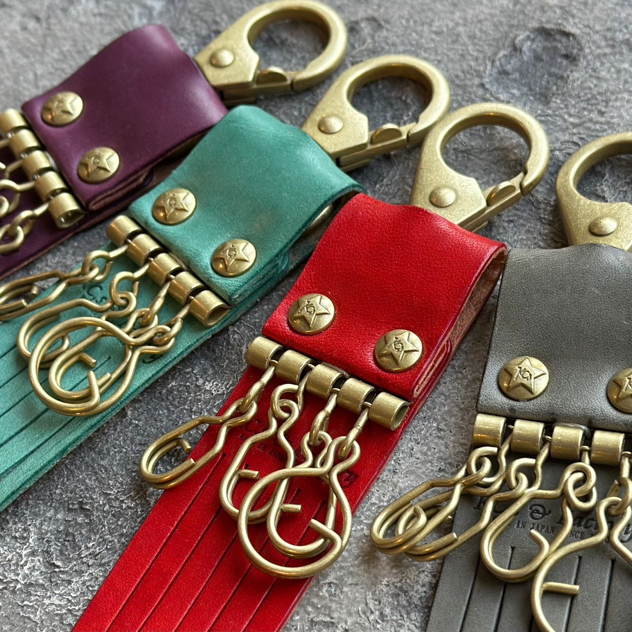 4連キーリング el calamar カウハイド【日本製】