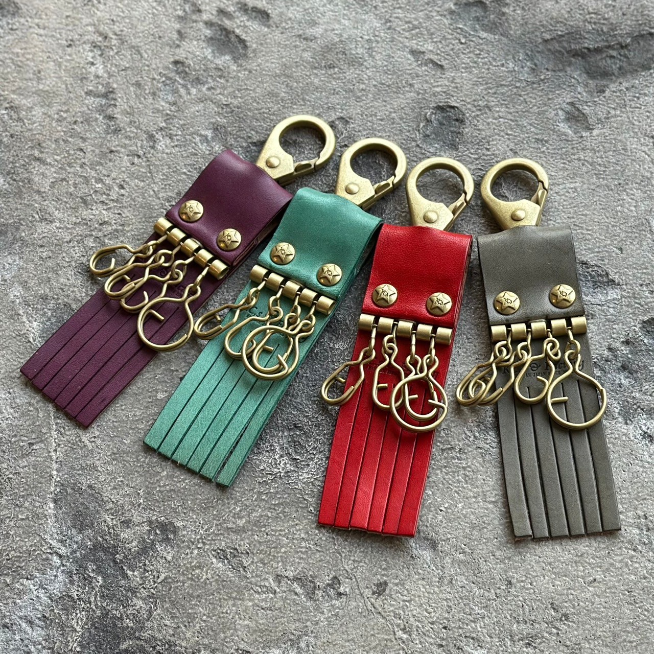 4連キーリング el calamar カウハイド【日本製】