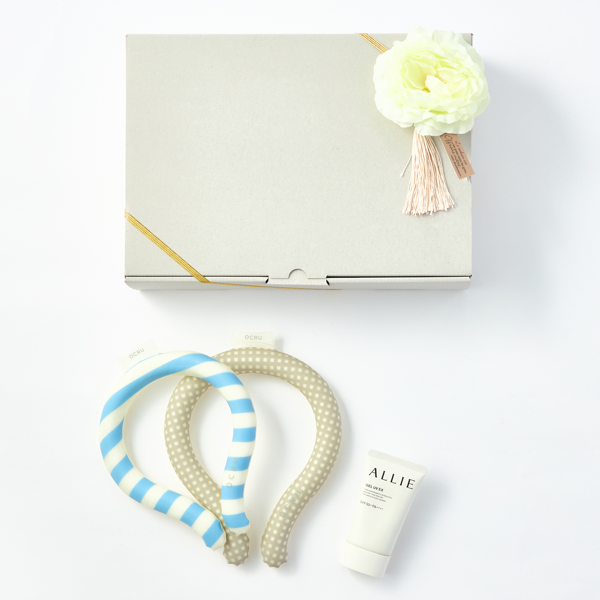 【BOX付】夏のお出かけクールリング＆日焼け止めセット