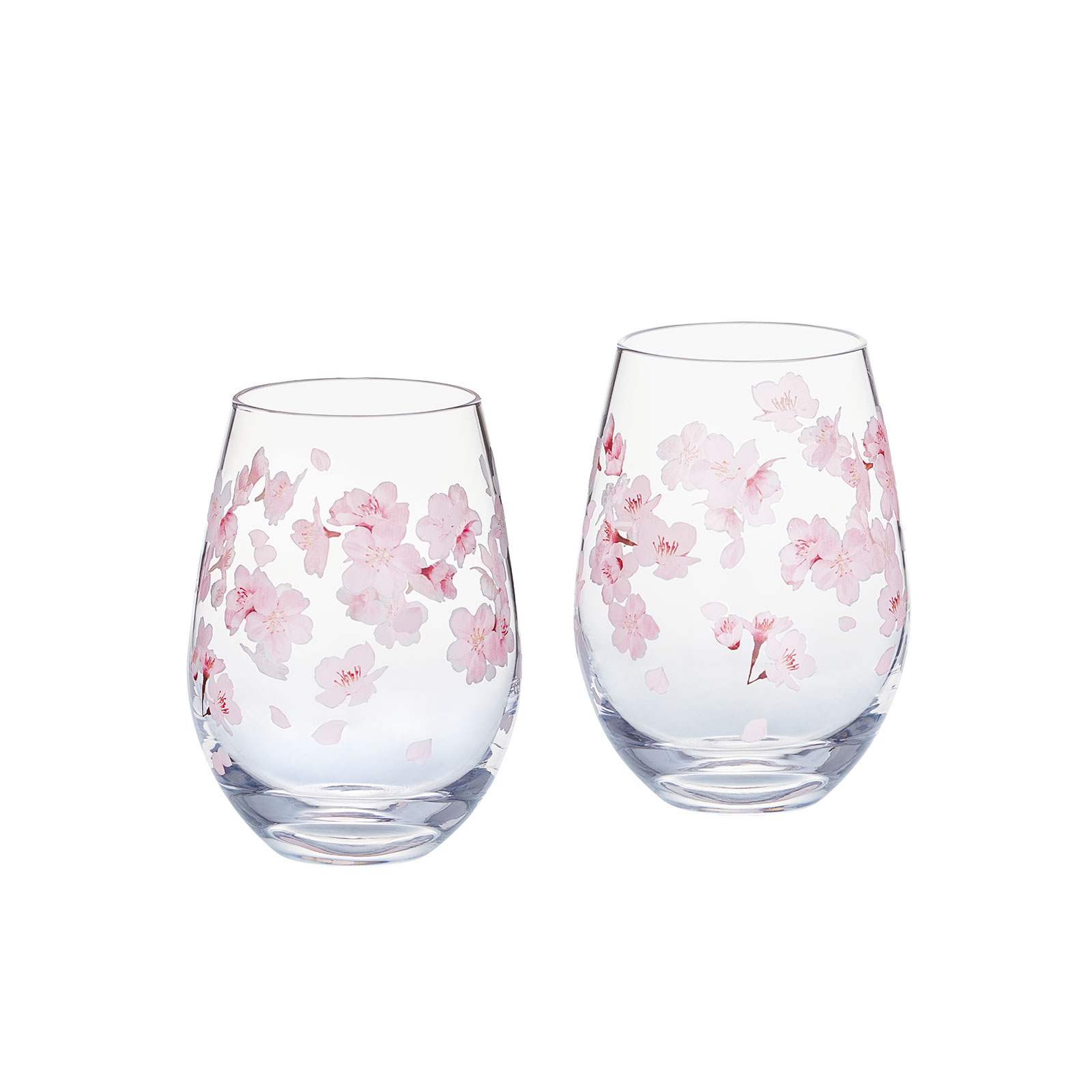 花文 ペアタンブラー(さくら柄)