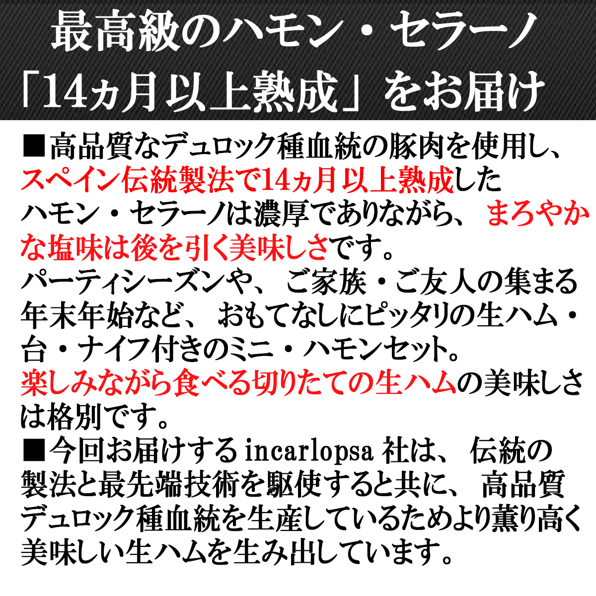 【楽しい体験】熟成生ハム原木ミニセット1kg