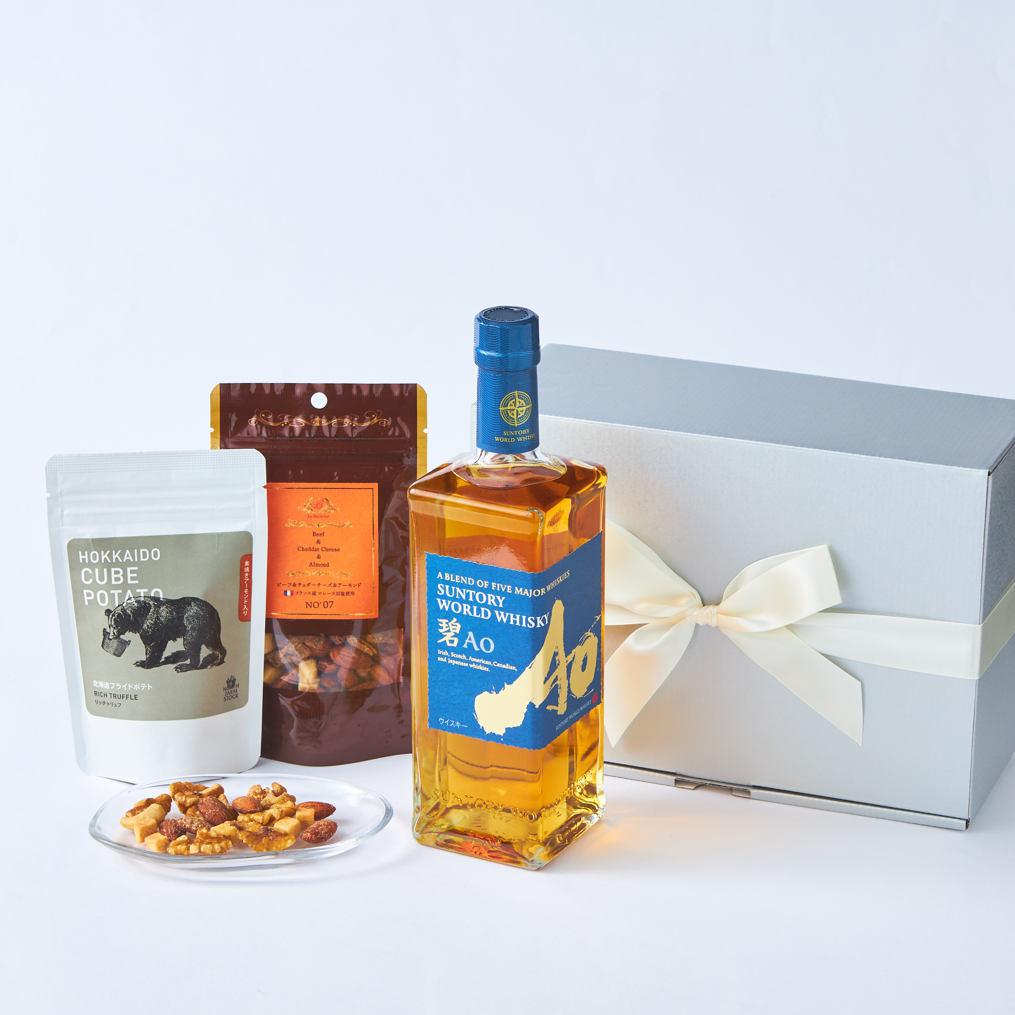 【名入れ・イラストデザイン】ロックグラス&ジャパニーズウィスキー碧Ao ギフトセット